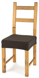 Multielastický potah na sedák na židli Comfort hnědá, 40 - 50 cm, sada 2 ks