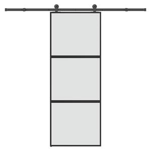 Posuvné dveře s kováním 76x205 cm tvrzeného sklo a hliník 3332938