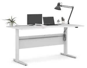 Výškově nastavitený psací stůl Office 80400/320 bílá/bílá