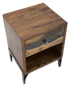Noční stolek Mauro Ferretti Taran z akáciového dřeva, 44x40x60 cm
