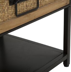Černý TV stolek Mauro Ferretti Halmio, 95x38x38 cm