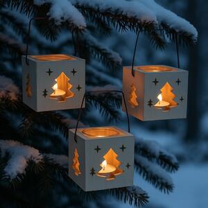 Svícen dřevěný se stromkem 7,5cm 9305129