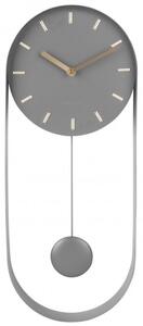 Designové kyvadlové nástěnné hodiny Karlsson KA5822GY 50cm