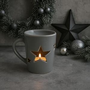Aroma lampa hrnek hvězda šedá 10cm 9000385