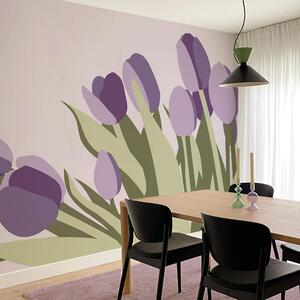 Fototapeta Hromada fialových tulipánů, Květinové fototapety, Populární fototapety, t00126 - Tapeko.co.cz