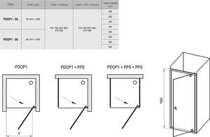 Ravak - Sprchové dveře jednodílné Pivot PDOP1-80 - bílá/bílá, transparentní sklo