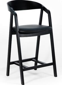 Dubová židle barová NK-49mc Čalounění nebo Eko kůže černá/bílá 53x100x50