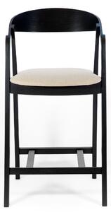Dubová židle barová NK-49mc Čalounění nebo Eko kůže černá/bílá