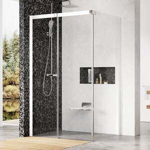 Ravak - Sprchové dveře s pevnou stěnou Matrix MSDPS-100/80 levá - bílá, transparentní sklo