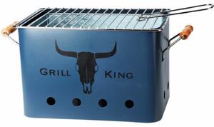 Přenosný gril na dřevěné uhlí GRILL KING 43 x 20 cm modrá KO-C83000120