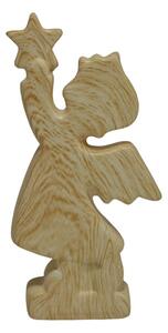 Andělíček keramický motiv dřevo 11cm 2009199