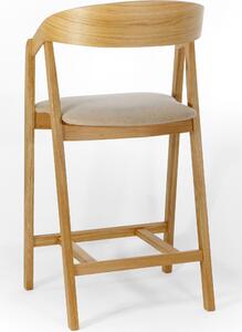 Dubová židle barová NK-50mc Čalounění nebo Eko kůže černá/bílá