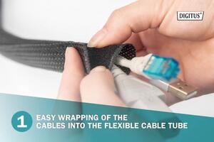 PROFIdesk Flexibilní kabelová trubka se suchým zipem