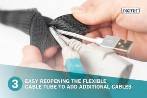 PROFIdesk Flexibilní kabelová trubka se suchým zipem