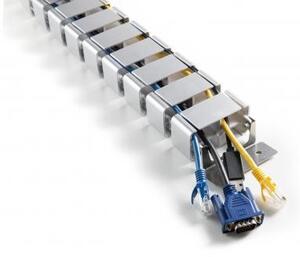 PROFIdesk Flexibilní vedení kabelů s nastavitelnou délkou - stříbrná