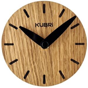 KUBRi 0013 - miniaturní dubové hodiny české výroby s tichým chodem