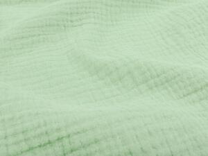 Biante Dětské mušelínové povlečení do postýlky Nature MSN-002 Pastelově zelené Do postýlky 90x120 a 40x60 cm