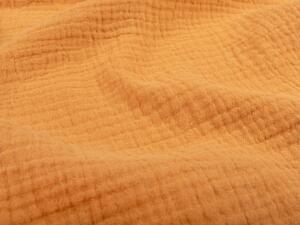 Biante Dětské mušelínové povlečení do postýlky Nature MSN-001 Hořčicově oranžové Do postýlky 90x120 a 40x60 cm