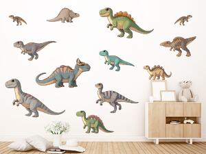 Kreslení dinosauři samolepky na zeď arch 46 x 35 cm