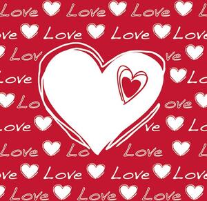 Ubrousky Love Heart Red 3400065