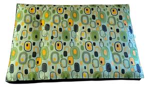 Matrace pro psa - zelená se vzory - 90x60 cm