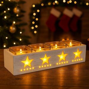 Adventní svícen Hvězdy na 4 svíčky 36 cm 9305077