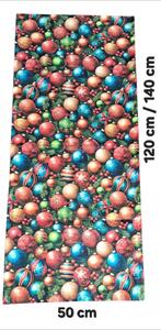 Textilní běhoun na stůl - Vánoce - s motivem vánočních ozdob - 50 x 140 cm