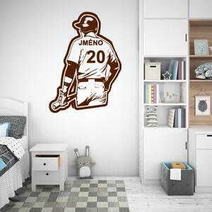 Živá Zeď Samolepka Baseballový dres Barva: černá