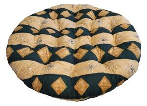 Polstr na křeslo papasan 110 cm - zelený koso