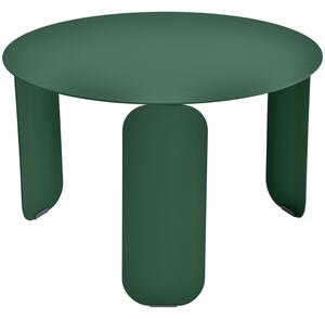 Tmavě zelený kovový zahradní konferenční stolek Fermob Bebop 60 cm