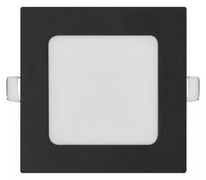 Emos lighting LED zápustný panel NEXXO, 12cm, 7W, CCT, čtvercový, černý/stříbrný Barva: Černá
