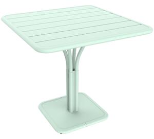Mátově zelený kovový stůl Fermob Luxembourg Pedestal 80 x 80 cm