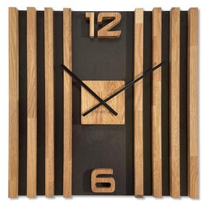 Flexistyle z233 - velké dubové hodiny s rozměrem 60 cm