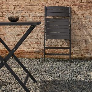 Černý hliníkový zahradní skládací stůl Kave Home Torreta 70 x 70 cm