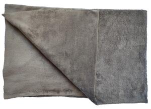 Deka coral fleece - hnědošedá - 70 x 100 cm