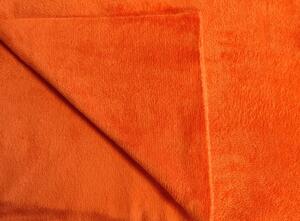 Deka flanel fleece - oranžová - 70 x 100 cm