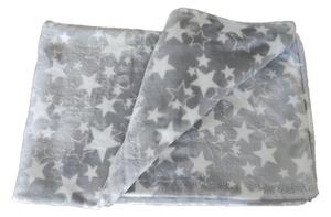 Deka flanel fleece hvězdy - 70 x 100 cm