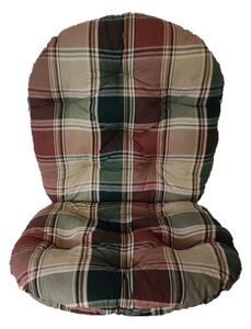 Podsedák na zahradní židli univerzální, půlkulatý, oboustranný - 110 x 55cm - hnědozelená kostka