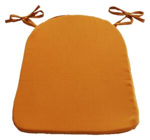 Sedák na židli se šňůrkou - 35 x 40 - tmavě žlutý