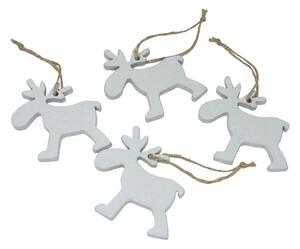 Dekorace závěsní sobíci 6 cm - 4 ks 3001410