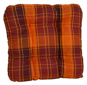 Podsedák na židli foukaný se šňůrkou - 40 x 40 - oranžovočervená kostka - 1 ks