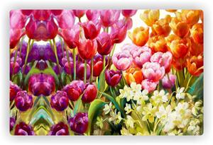 Prostírání plastové Barevné tulipány - 4ks/bal 1000657