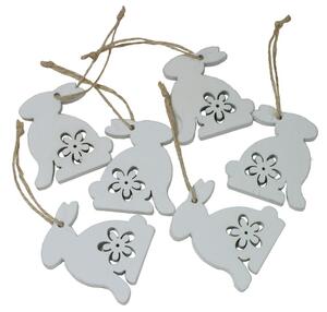 Závěsná dekorace Zajíčci - 5cm/6 ks 4000218