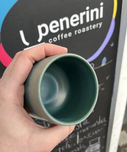 Penerini coffee Keramický šálek - Tea cup - Green and Cream 220 ml