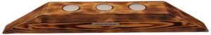 Dekorace Dřevo výrobky Dřevěný svícen zkosený na čajové svíčky - 49 x 8 x 6 cm