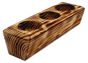 Dekorace Dřevo výrobky Dřevěný svícen na čajové svíčky - 23 x 7,5 x 5,8 cm