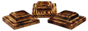 Dekorace Dřevo výrobky Dřevěný set 3 kalíšků na čajové svíčky 9/PRO