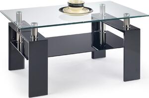 Konferenční stolek DANIEL 2 - černý/tvrzené sklo