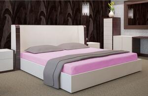 Napínací plachta na postel růžová 180 x 200 cm (Plachta na dvoulůžko)