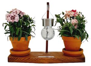 Dekorace Dřevo výrobky Venkovní květináč s LED solární lampou 34/B